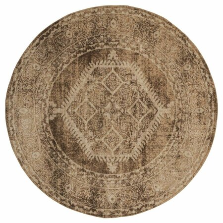 UNITED WEAVERS OF AMERICA 7 ft. 10 in. Marrakesh Sultana Light Brown Round Rug 3801 30352 88R